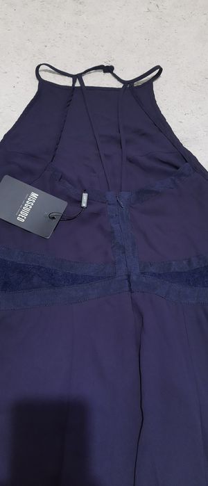 Nowa długa sukienka, granatowa, na ramiączkach