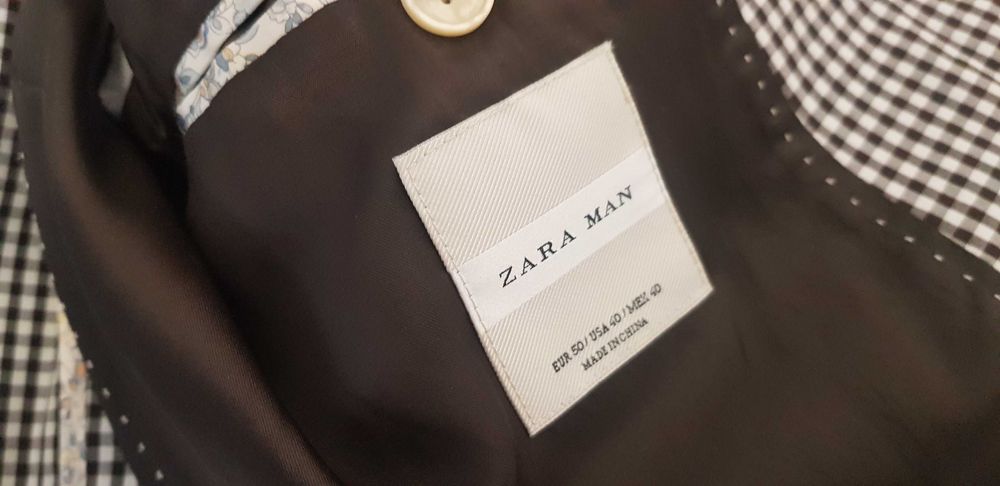 Marynarka męska w kratę, używana, stan bardzo dobry, rozmiar 50