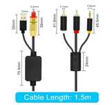 GINTOOYUN Kabel Koncentryczny cyfrowy audio AUX SPDIF 1,5M