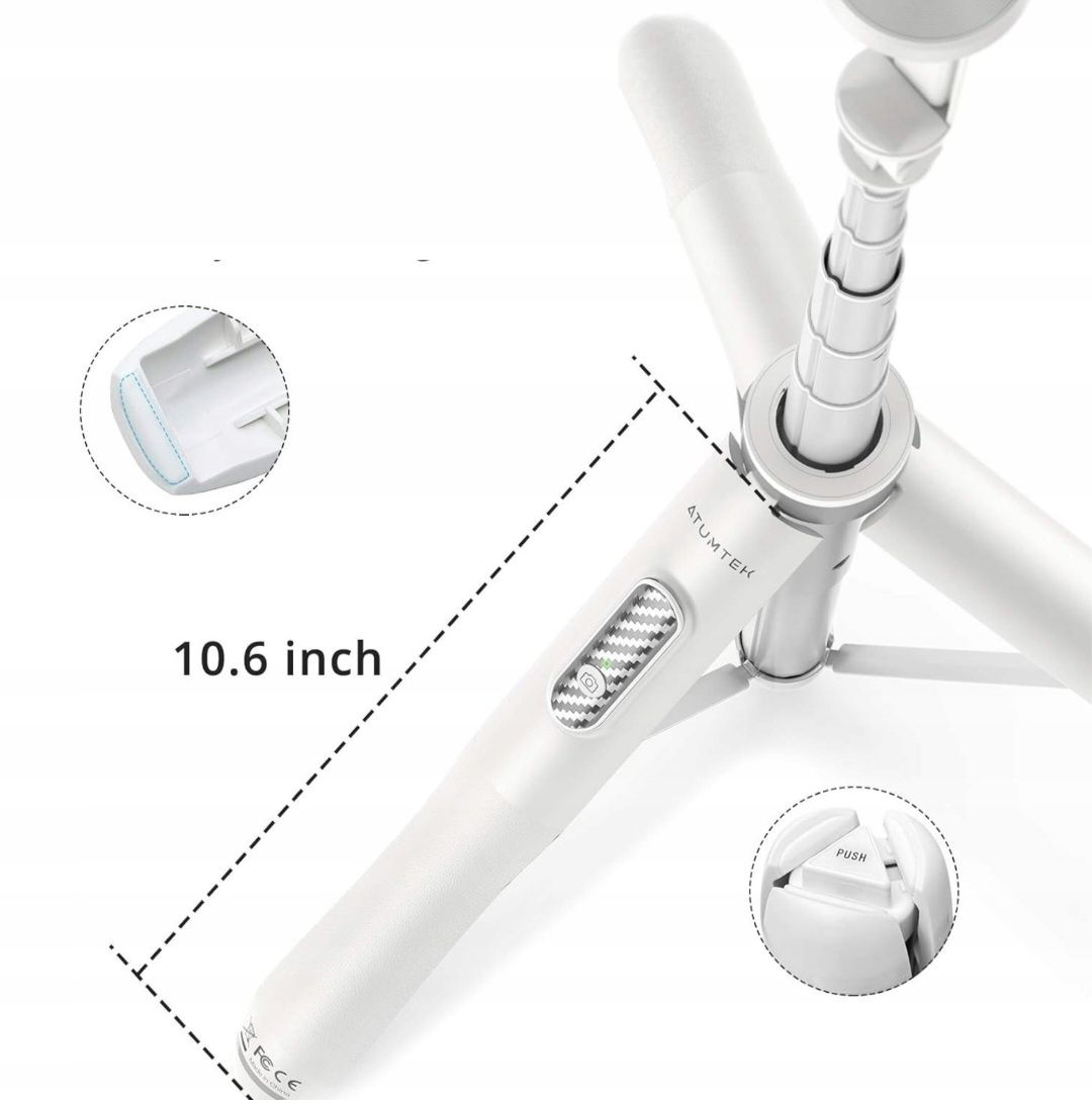 Designerski Selfie Stick + Statyw do telefonu w jednym marki Atumtek