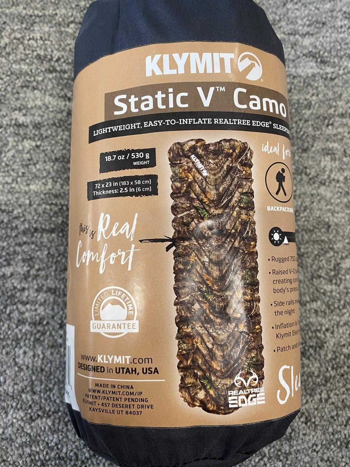 Materac Klymit Static V Realtree Edge Camo - NOWY