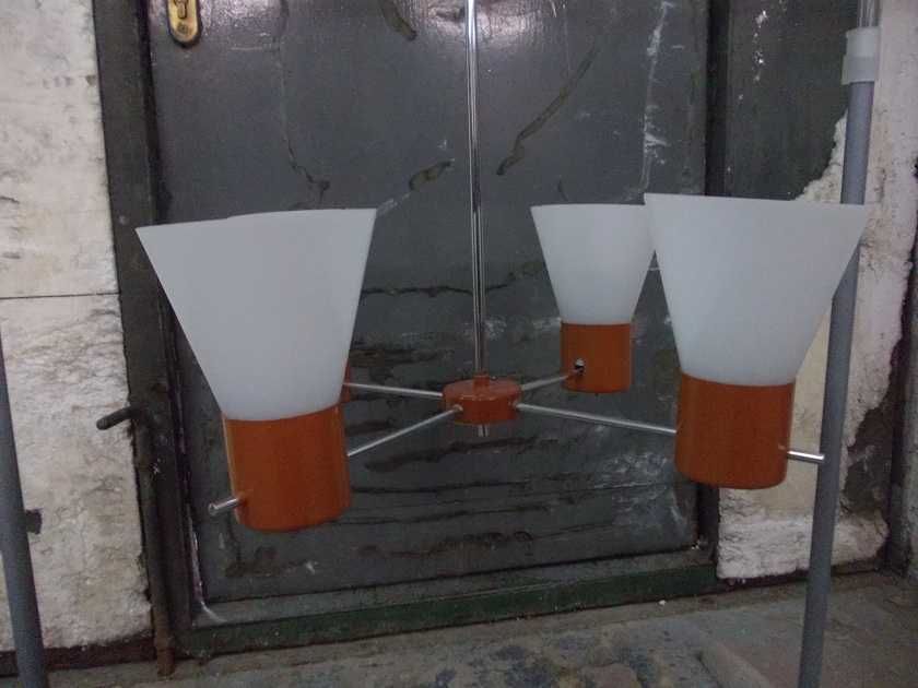 Stara wisząca lampa PRL vintage sprawna