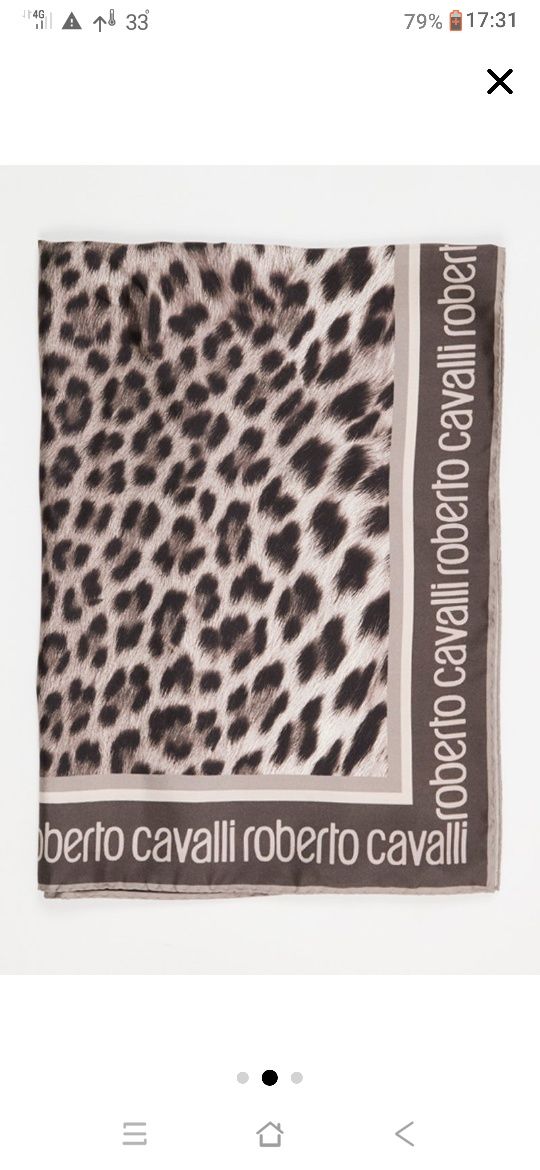 Lenço seda Roberto Cavalli Novo com etiqueta