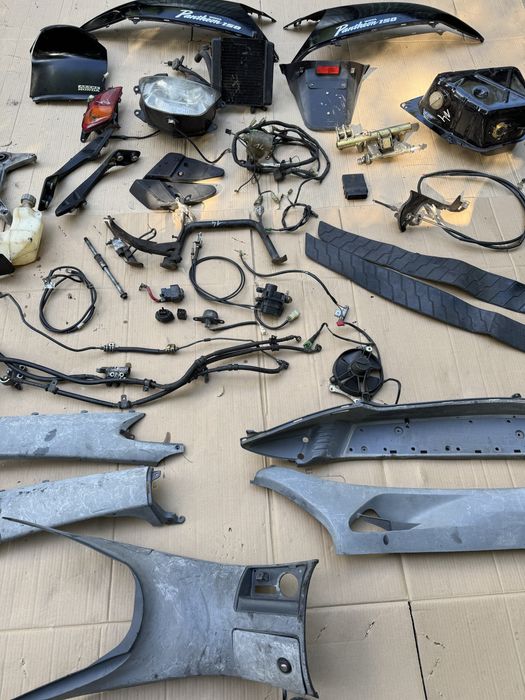 Honda Pantheon 150 owiewka lampa czujnik kiwak instalacja uchwyt wąż