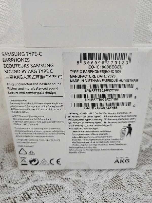 Nowe Słuchawki Przewodowe Samsung AKG na USB C
