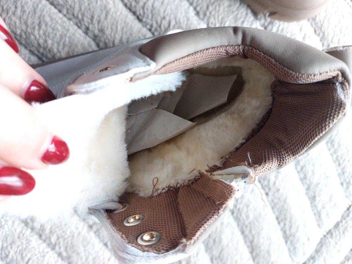 Buty damskie trapery ocieplane
