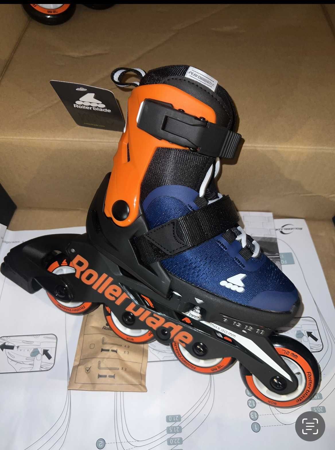 Ролики Rollerblade Microblade (blue-orange)