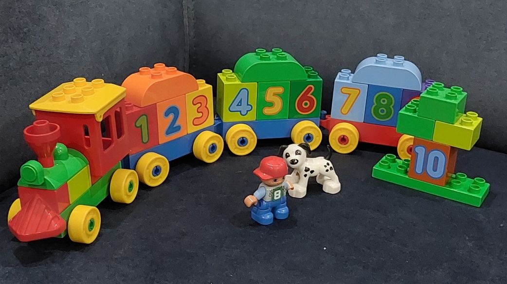 Lego duplo pociag z cyferkami