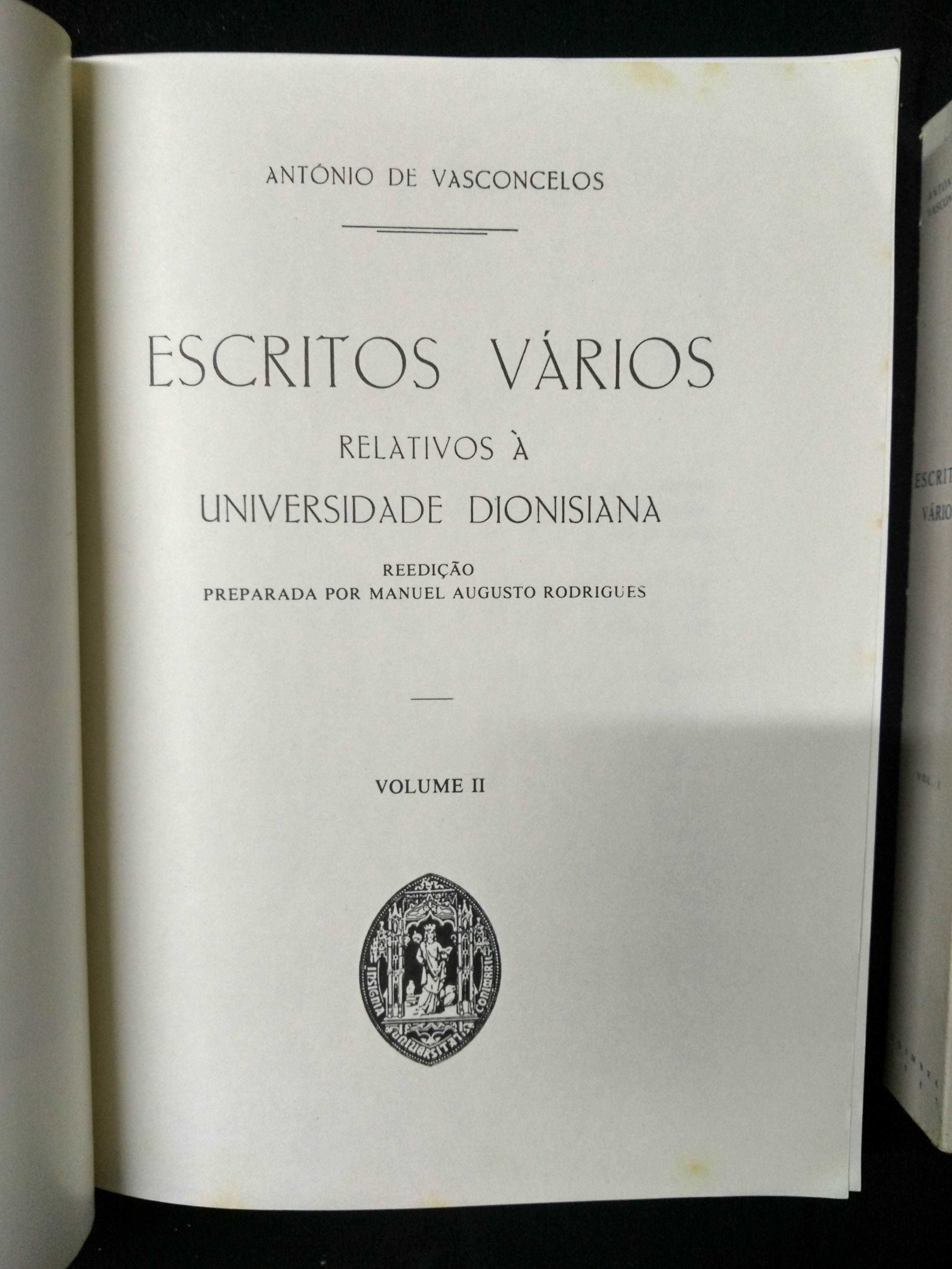 Escritos Vários - António de Vasconcelos