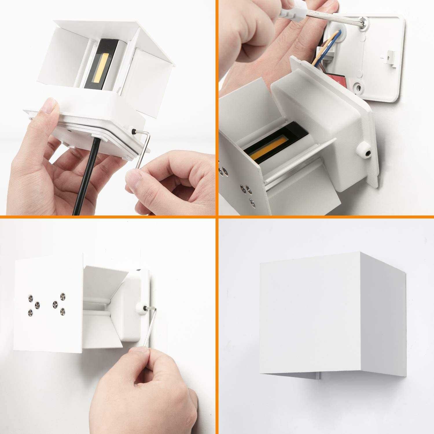 LEDMO Kinkiety LED do użytku zewnętrznego i wewnętrznego 4 sztuki