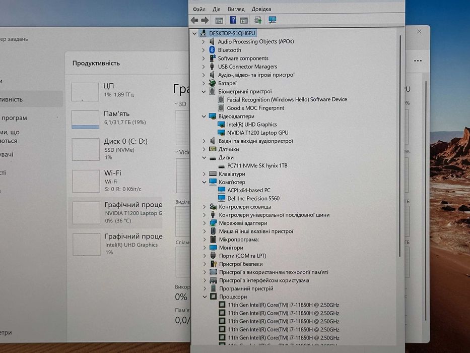 Ноутбук Dell Precision 5560 4K Touch i7-11850H 32GB 1Tb Quadro T1200