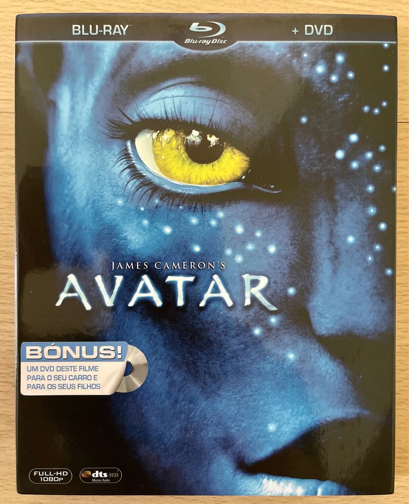 Avatar filme em Blue Ray como novo - com oferta de um DVD do filme Mamma Mia