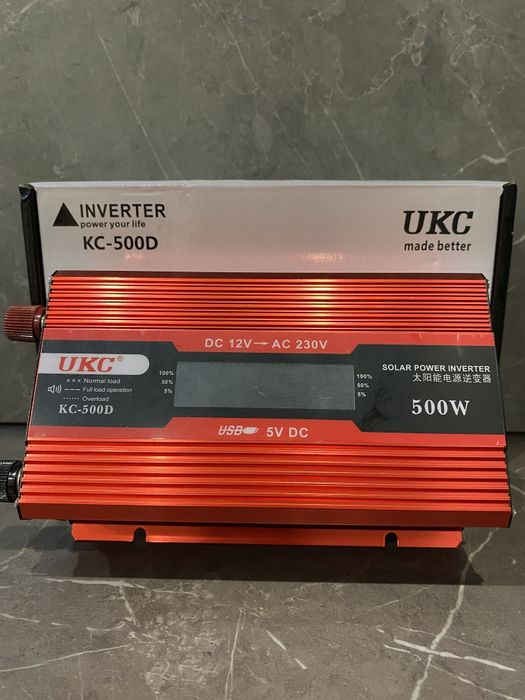 Преобразователь (Инвертор) UKC 12v-220v 500w kc-500d LCD