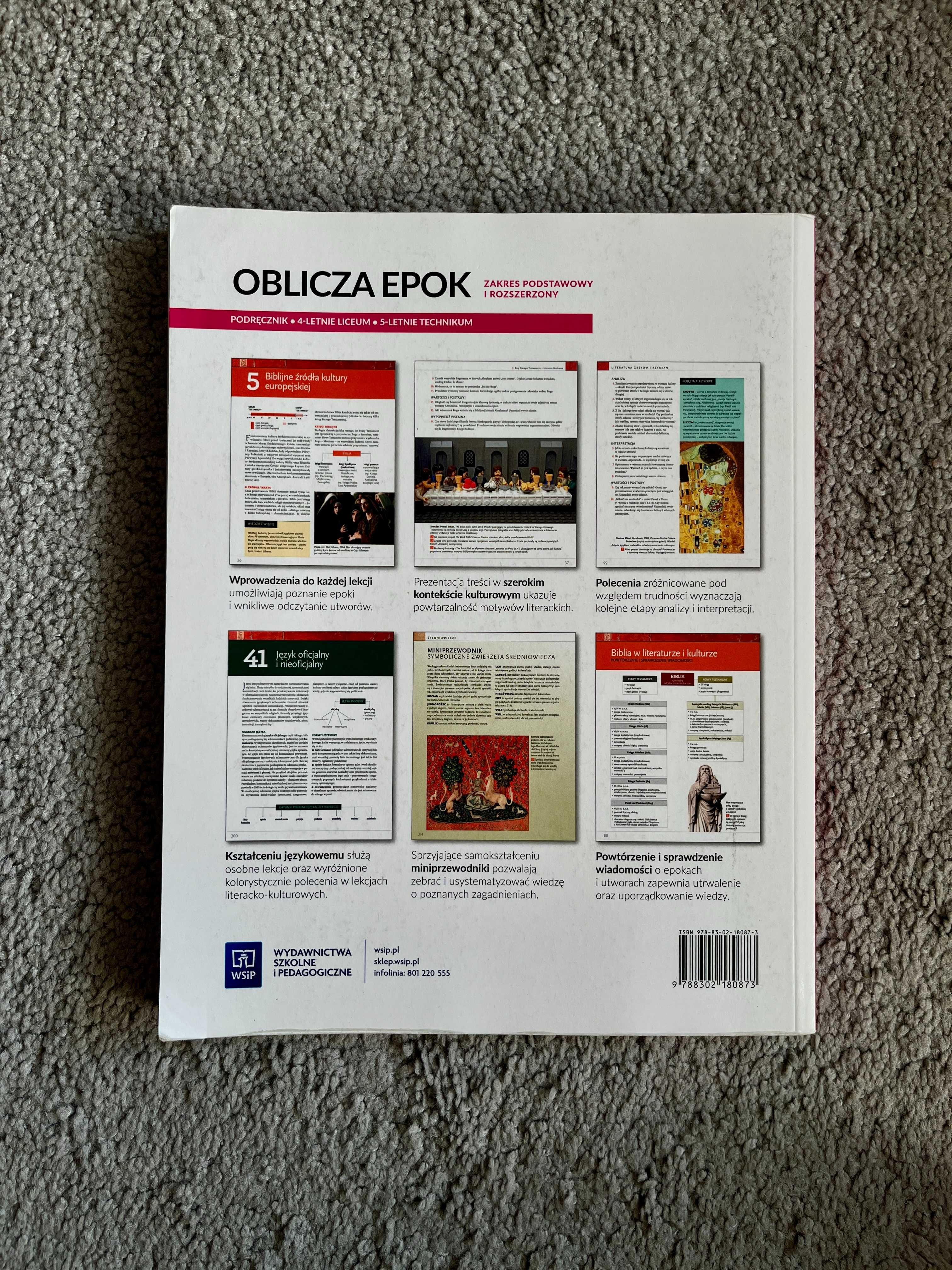 Oblicza epok 1.1 Język polski - Podręcznik Zakres rozszerzony WSiP