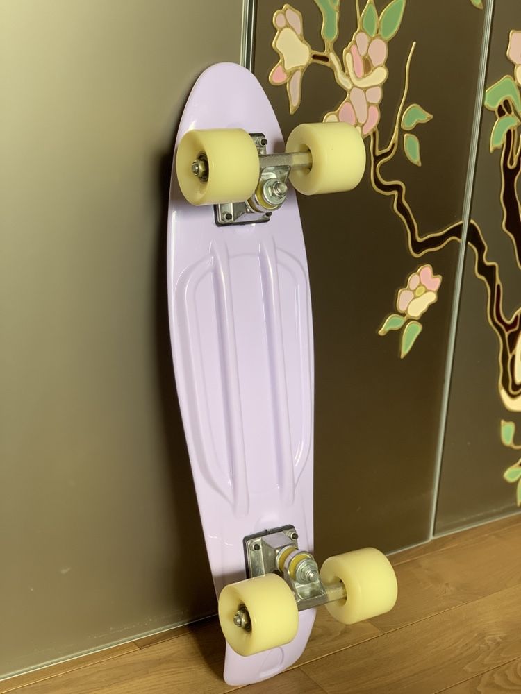 Новый Скейт Пенни борд Penny Board, доска=55см, c синей подсветкой