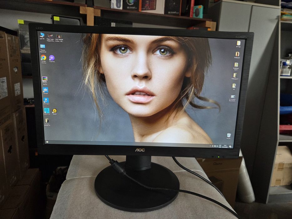 Монітор 21.5” AOC E2260P (wda) FullHD Led (1920x1080) VGA/DVI, клас А