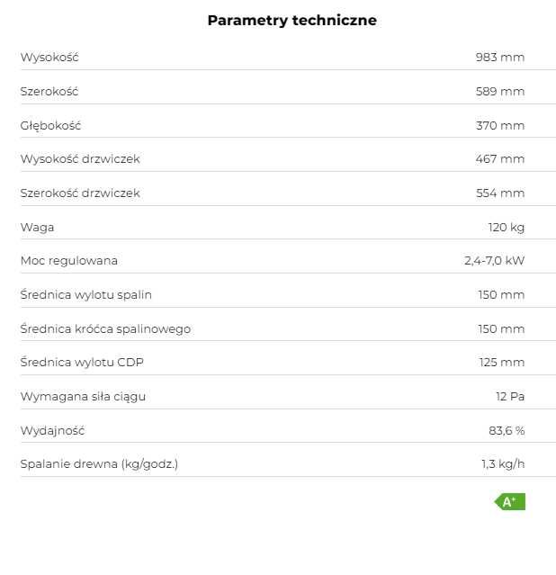 Piec wkład kominkowy kominek Romotop Heat 2g