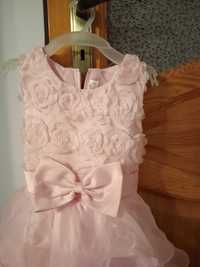 Sukienka różowa dla dziewczynki roz.140