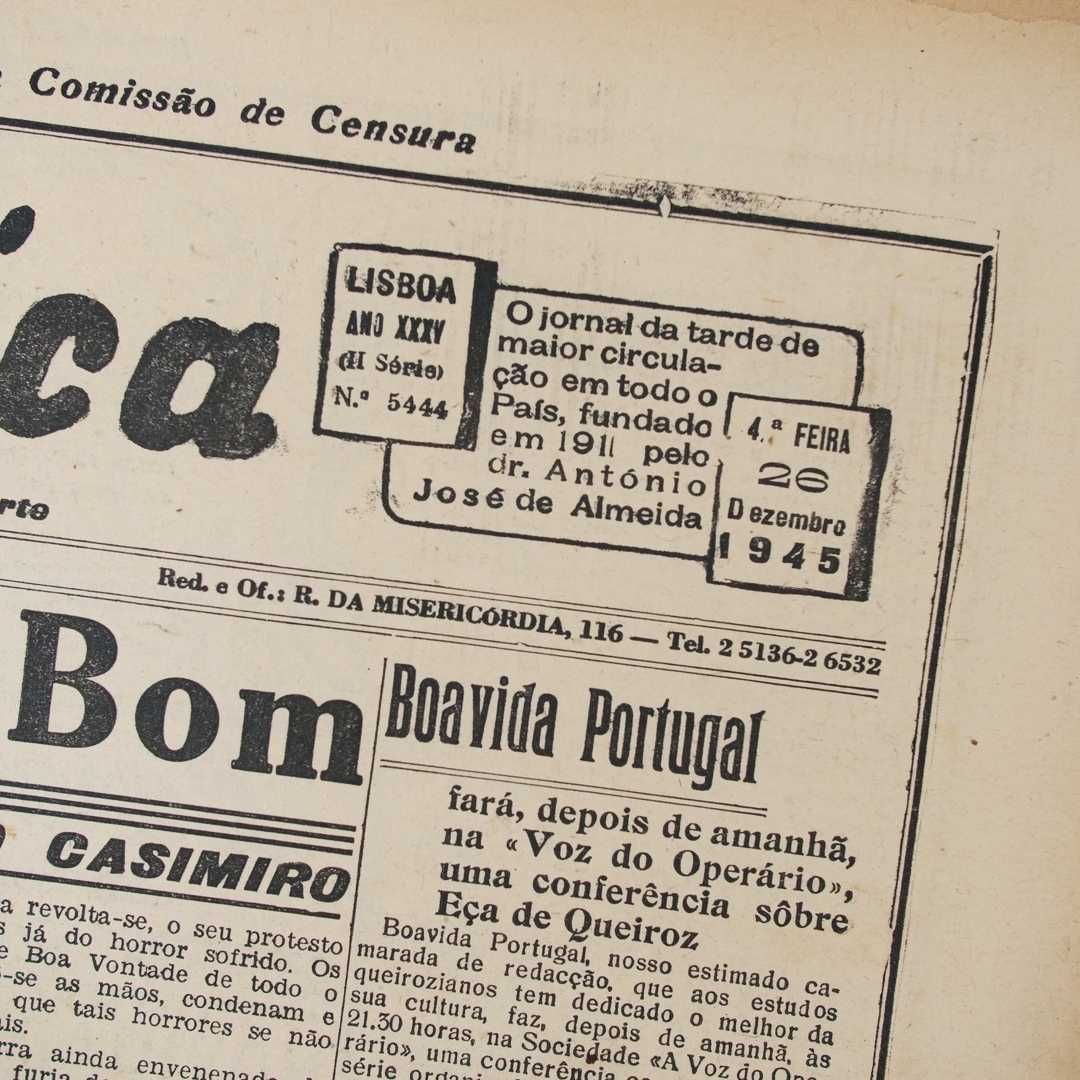 Jornal "A República" - 26 de dezembro de 1945