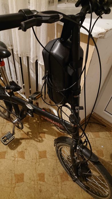 Электро велосипед складной, рабочий, батарея новая