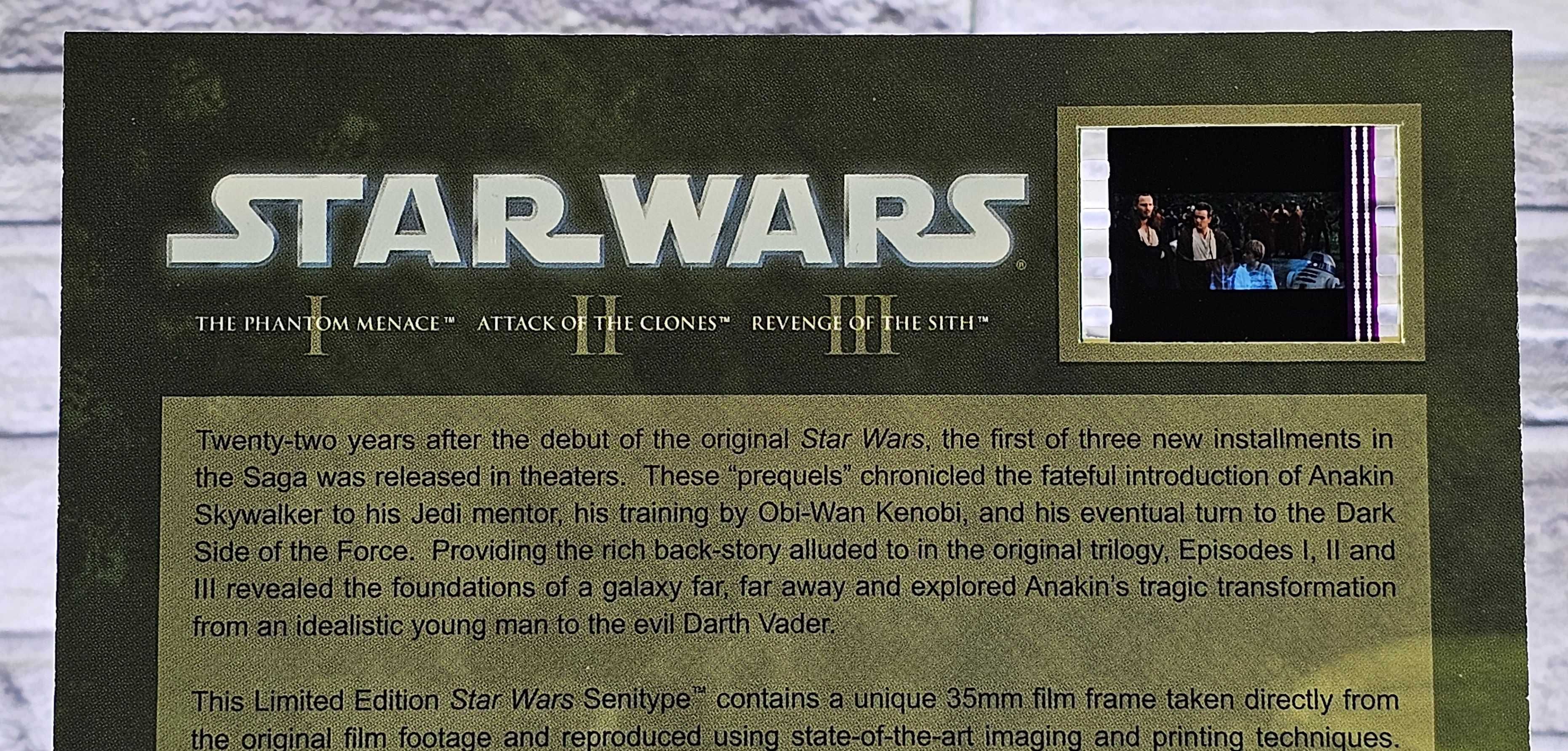 Star Wars Oryginalna klatka premierowej taśmy filmowej Gwiezdne Wojny