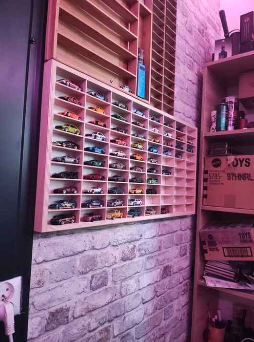 Duża Mocna Półka Organizer Na Resoraki HOT WHEELS 80 Miejsc + GRATIS