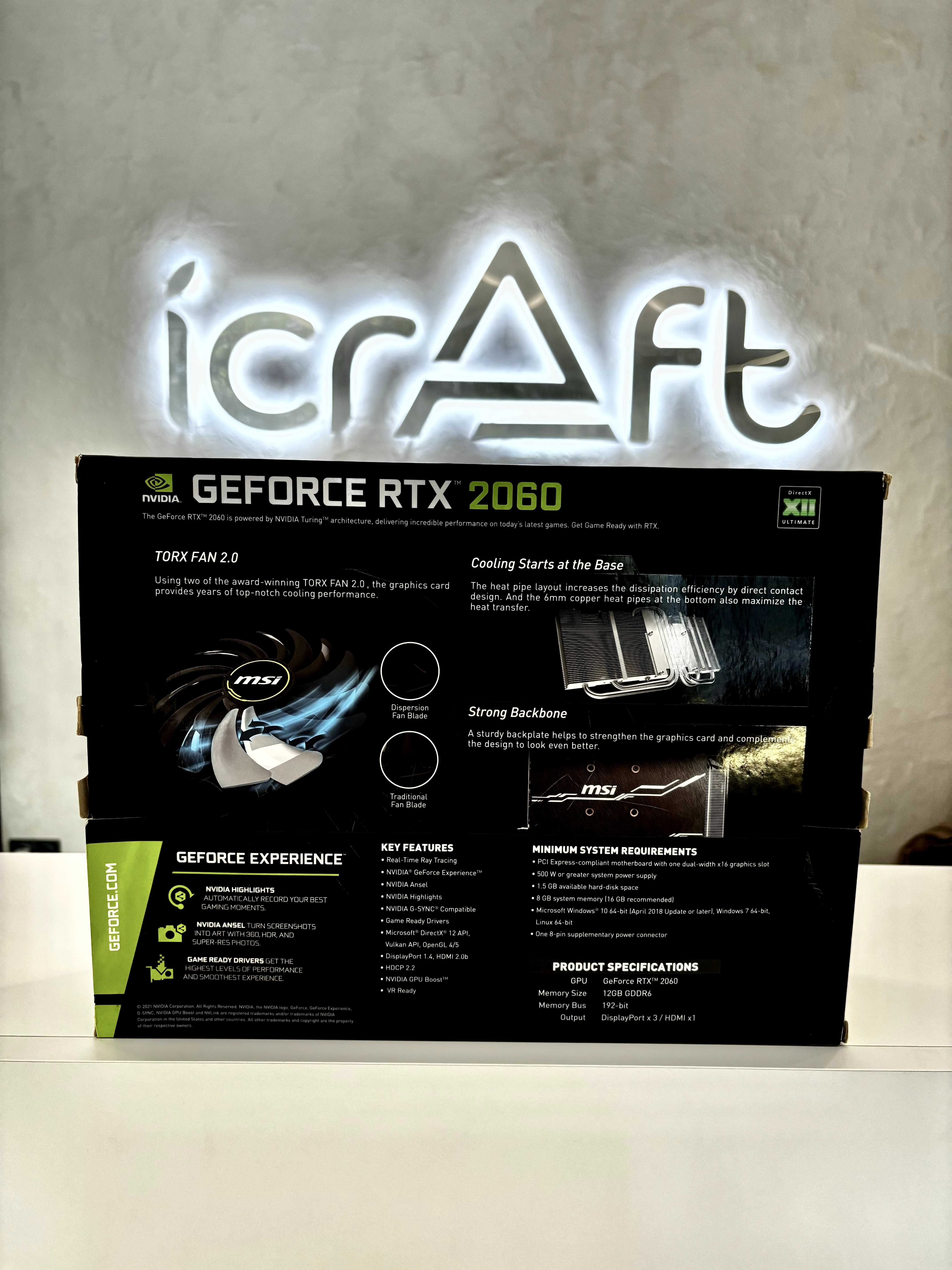 Відеокарта MSI GeForce RTX 2060 VENTUS 12G OC