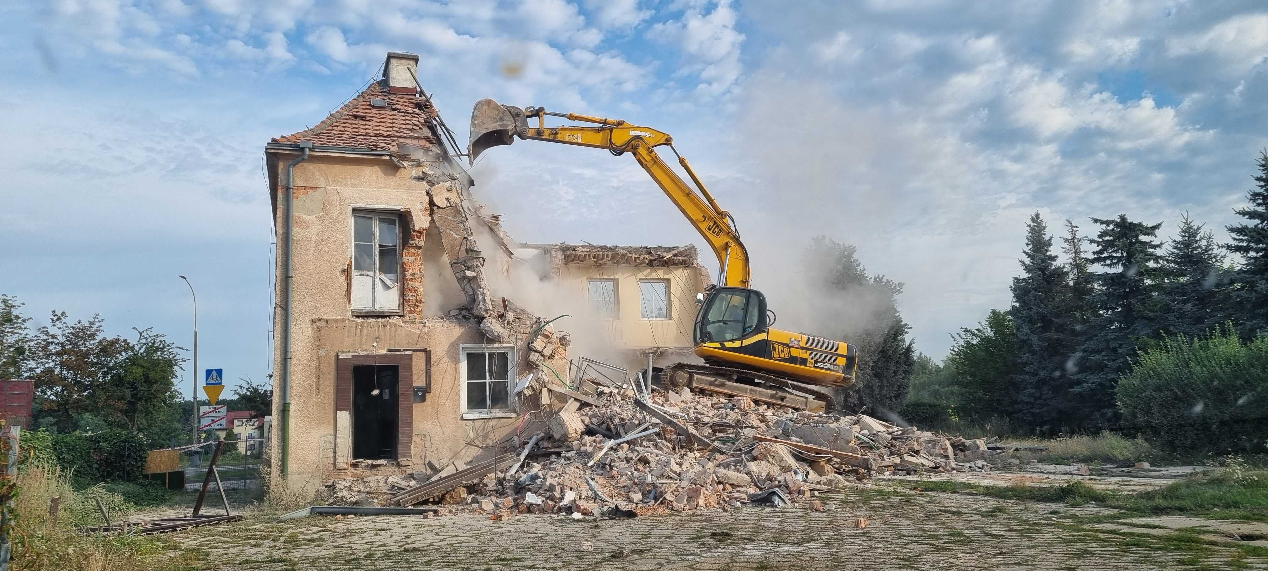Usługi, Roboty ziemne niwelacja terenu, wykopy, wyburzenie, rozbiórki