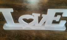 Napis love dekoracja mdf
