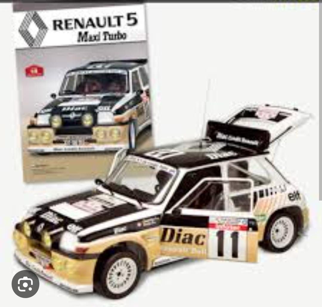 Renault 5 maxi turbo à escala 1/8.
Reprodução fiel e exclusiva do míti