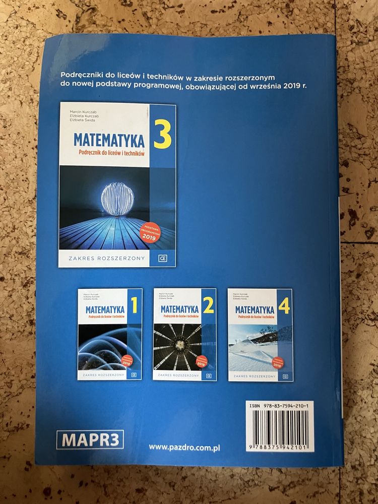 Matematyka 3. Pazdro. Podręcznik używany. Zakres rozszerzony