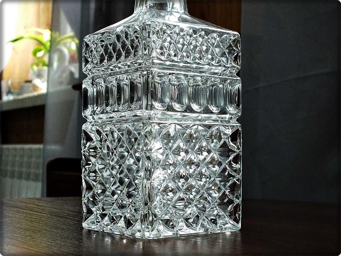 Stara Kryształowa Karafka BOHEMIA do Whisky Stan IDEALNY !!
