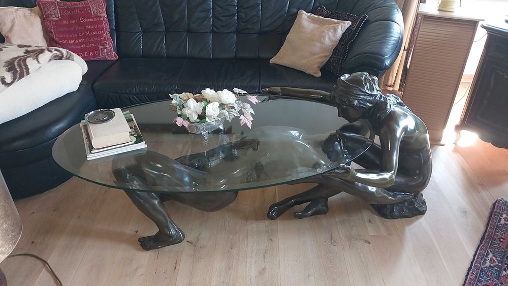 Stół z mosiądzu Romeo i Julia - 1980r. Manufaktura Kinnery