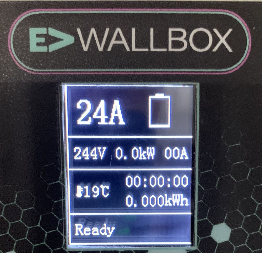 Wallbox 7,4kW com 5 escalões de potência (10,16,20,24 e 32A)