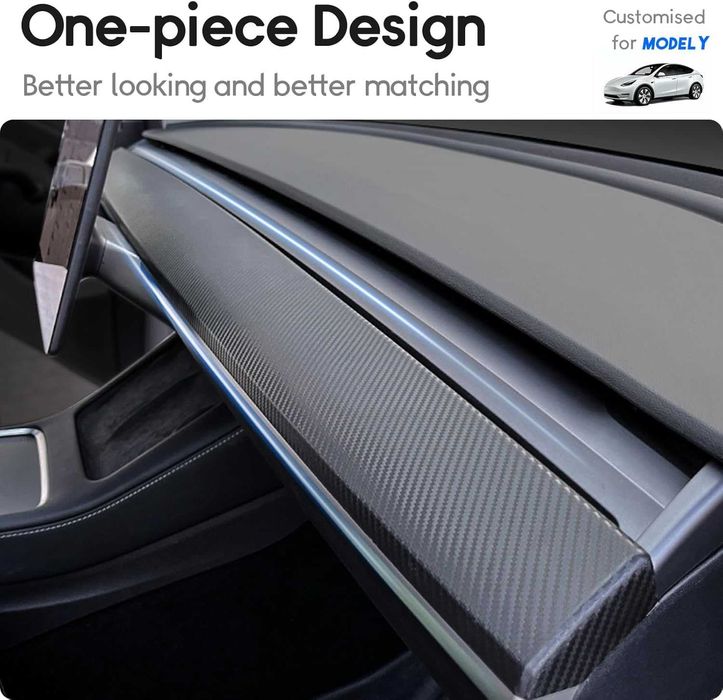 Декоративні накладки комплект мат карбон ThinsGO Dash Wrap Tesla Y
