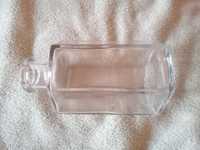 Szklany wazon butelka grube szkło przezroczysty ciekawy kształt
