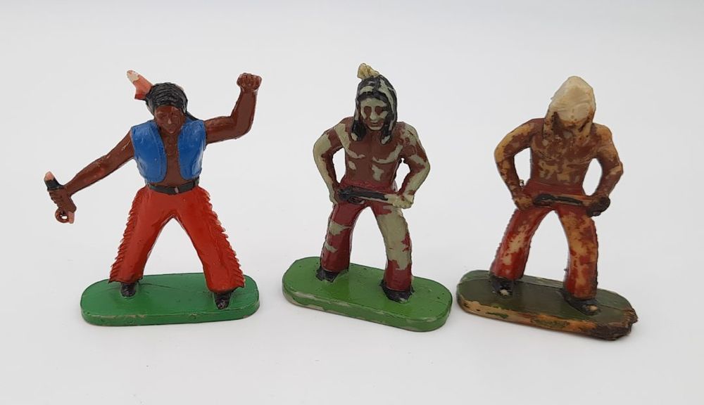 Stare kolekcjonerskie figurki indianie indianin PRL
