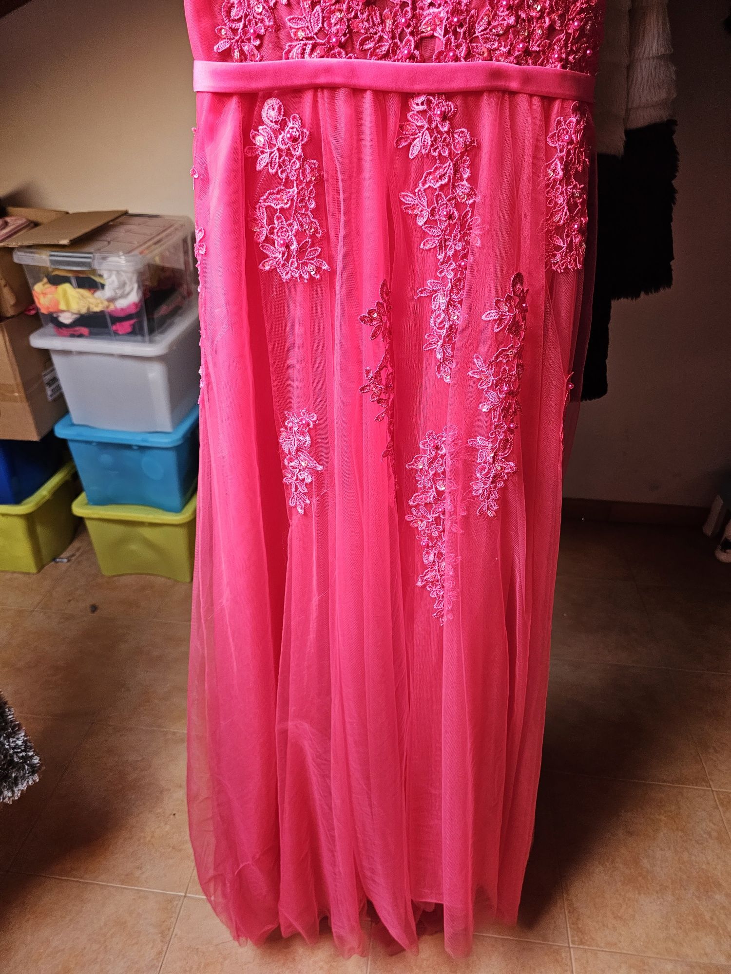 Vestido cerimónia fuscia