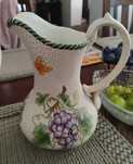Vintage Ozdobny dzbanek ceramiczny wysokość 26 cm