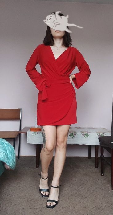 Bordowa sukienka Pakuten