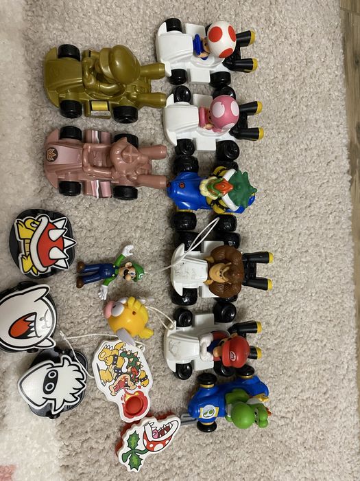 Super Mario autka zestaw zabawek Mc Donalds i Kinder