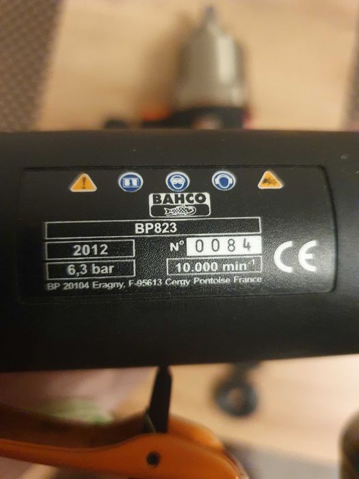 ZESTAW Bahco bp823 szlifierka bp825 wiertarka pneumatyczna klucz bp815