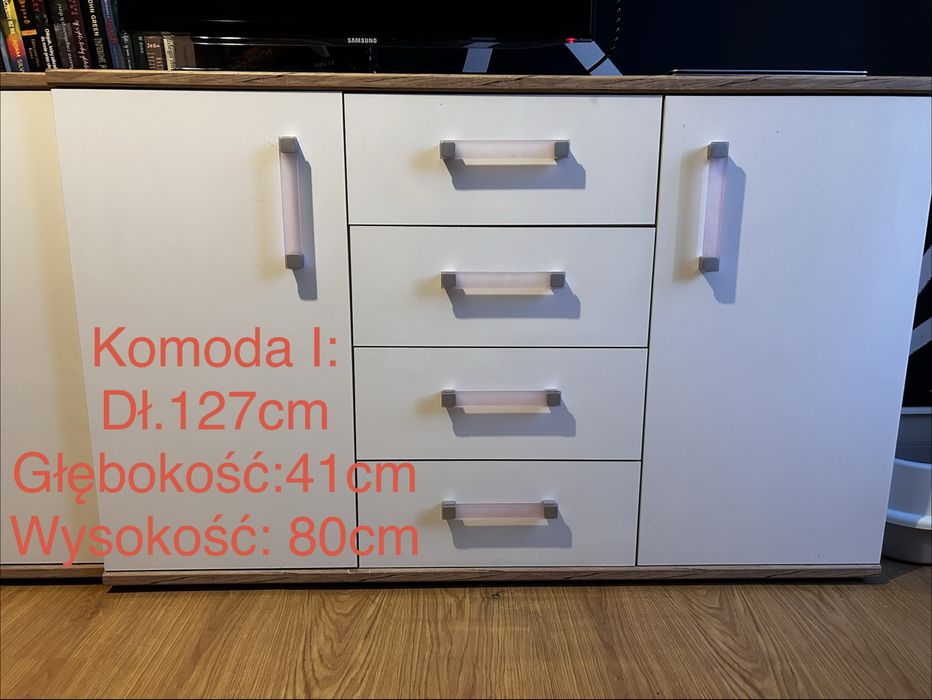 Zestaw czterech komód