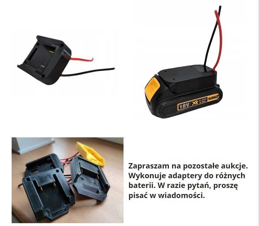 Adapter do baterii DeWalt 18v XR