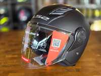 Kask otwarty na skuter choppera czarny mat ls2 airflow II