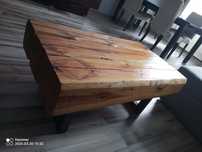 Stolik kawowy z starych bali loft