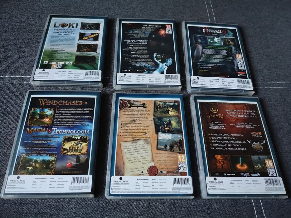 6 gier pc dvd gry przygodowe akcji płyty bez rys bardzo dobry stan
