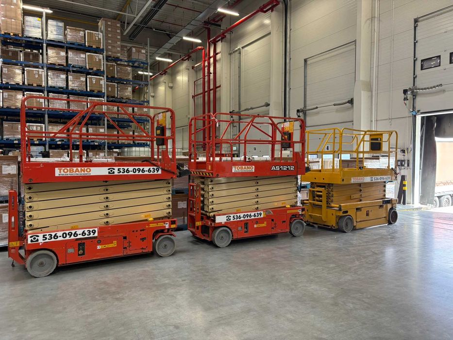 WYNAJEM Zwyżki podnośniki przegubowe koszowe teleskopowe nożycowe