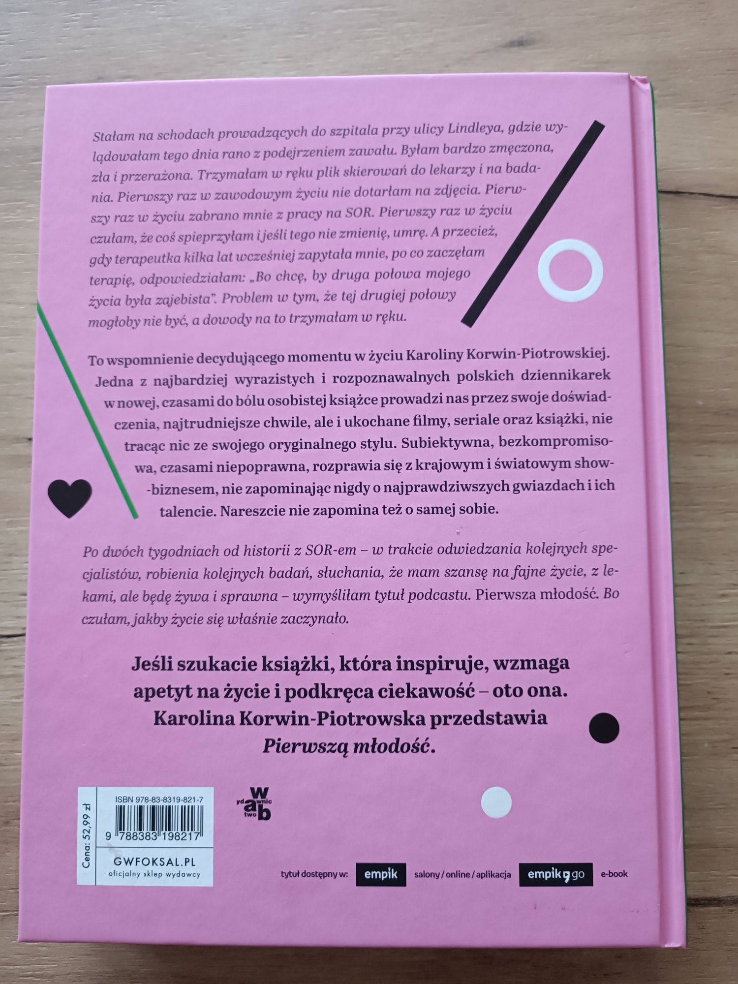 "Pierwsza młodość" Karolina Korwin - Piotrowska