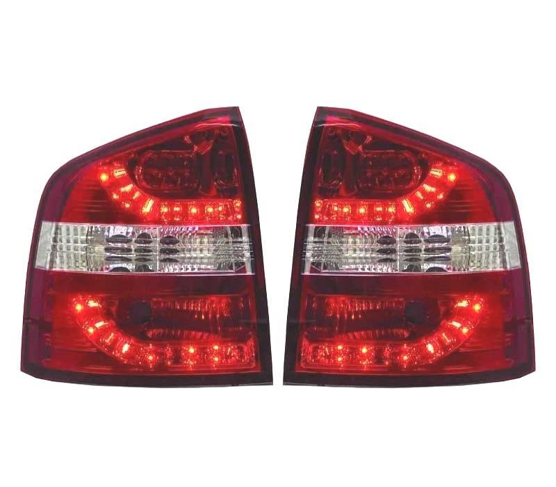 FAROLINS TRASEIROS LED SKODA OCTAVIA KOMBI 05-13 VERMELHO BRANCO